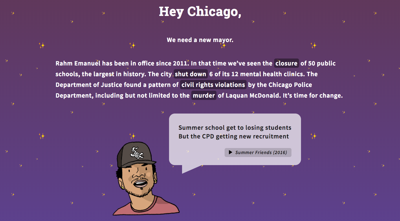 A screenshot of chanoformayor.com