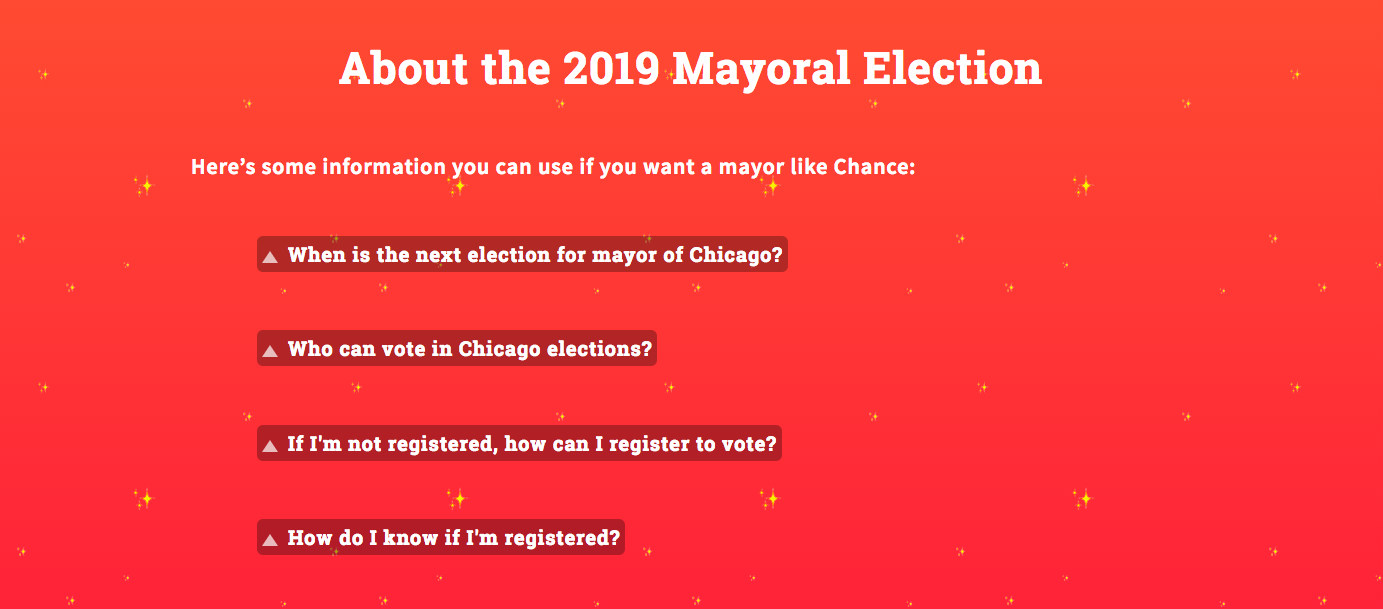 A screenshot of chanoformayor.com