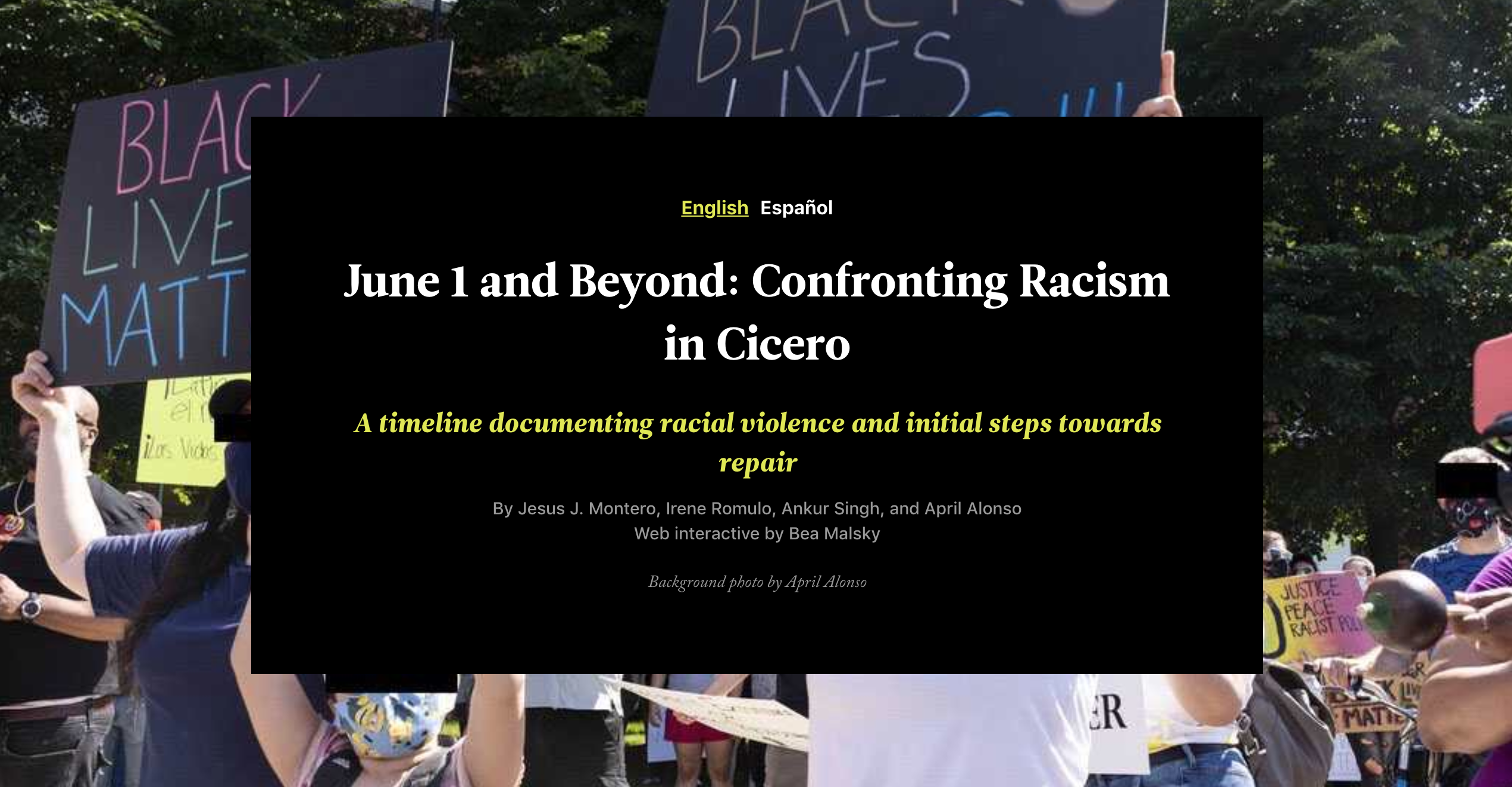 June 1 and Beyond: Confronting Racism in Cicero
